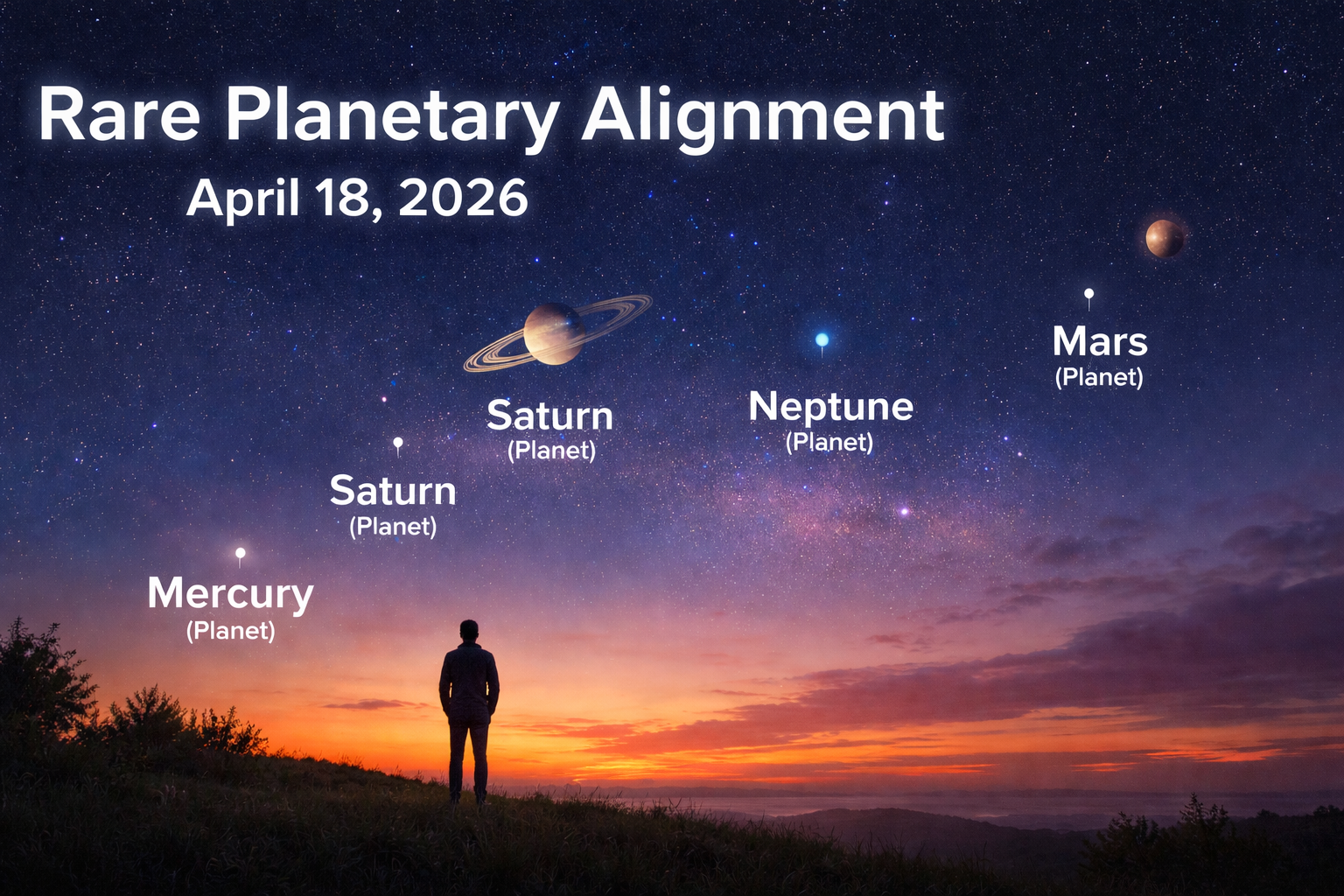 Rare Planetary Alignment on April 18, 2026