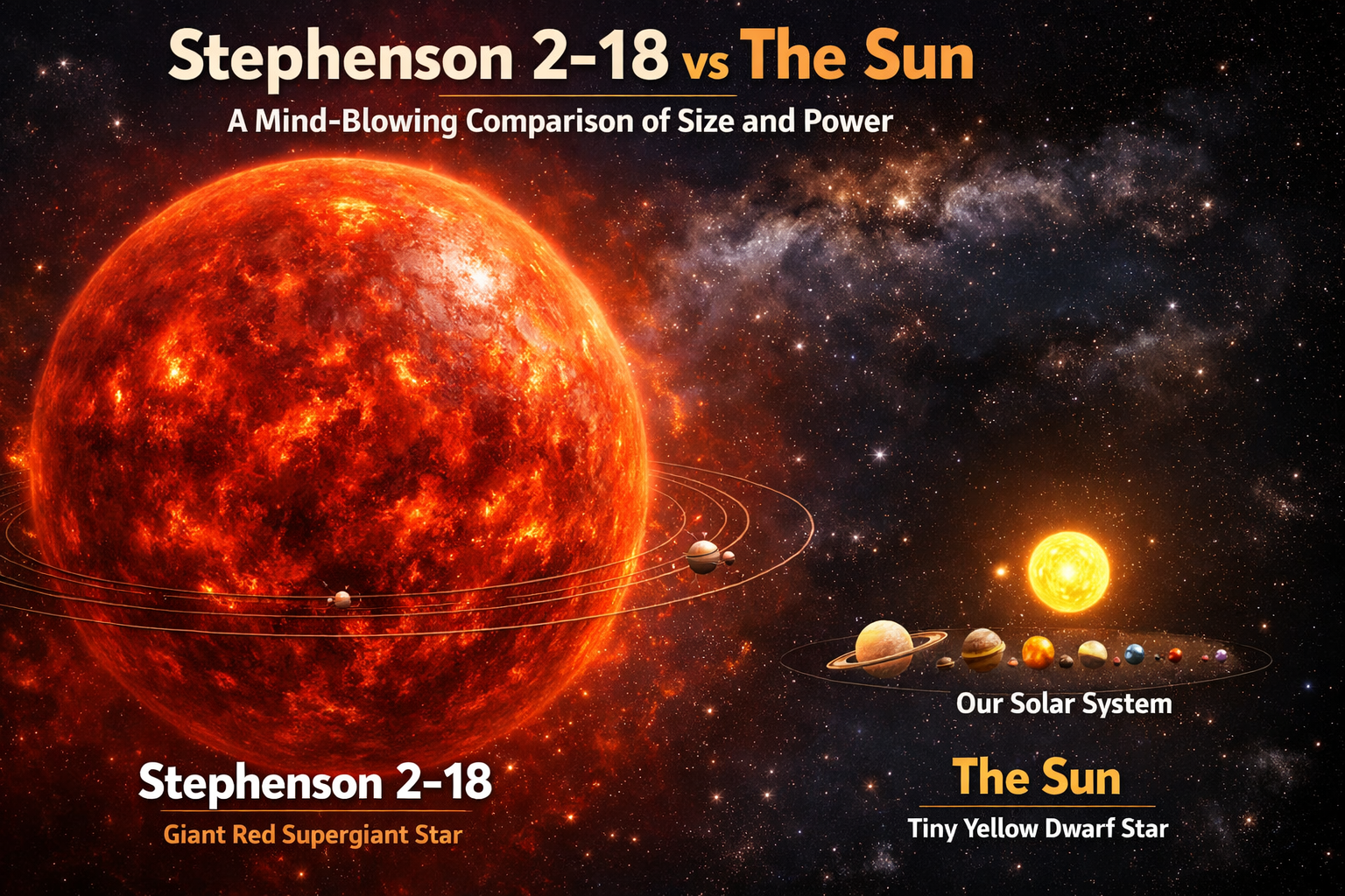 Stephenson 2-18 vs The Sun: A Mind-Blowing Comparison of Size and Power