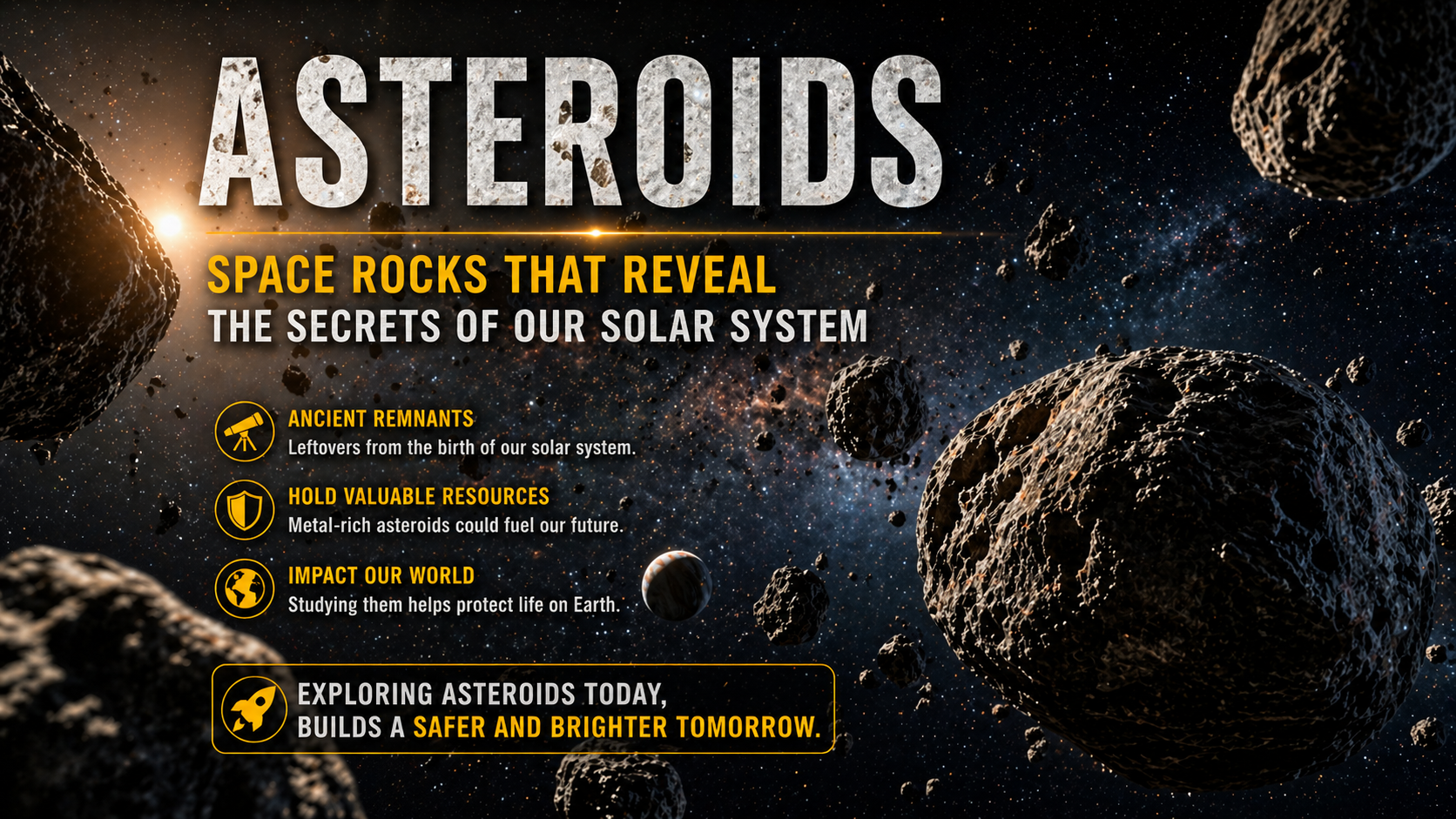 🌌 Asteroids Space Rocks That Reveal the Secrets of Our Solar System